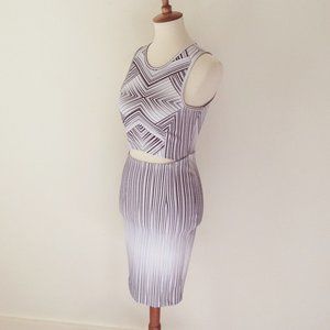 Torn by Ronny Kobo Cutout Geometric Dress S